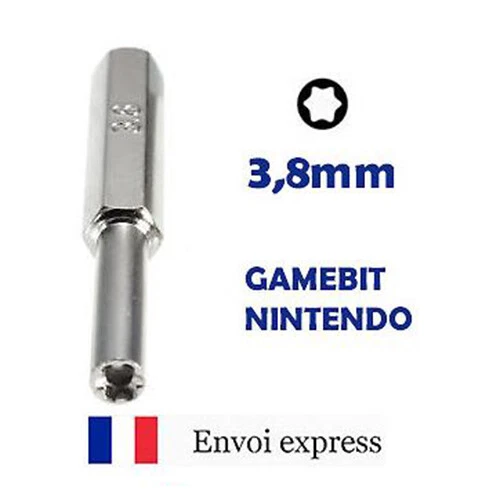 Embout de Tournevis GAMEBIT 3,8 mm - Nintendo NES SNES N64 Sega Game gear