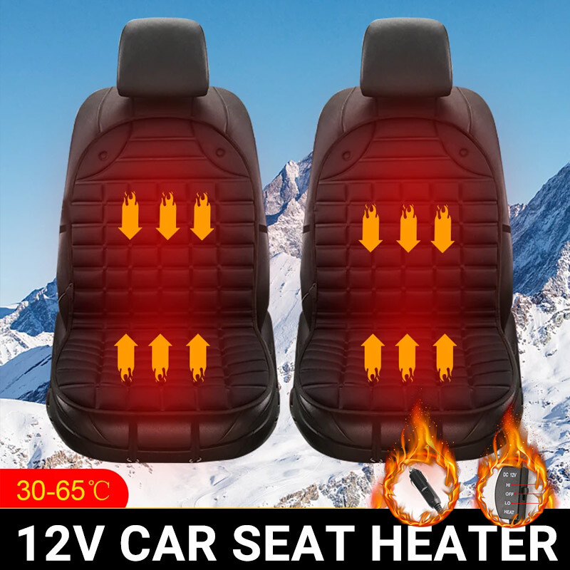 12V Car Seat Pad Cushion Cover Heating Heater Warm Heated Cold Winter