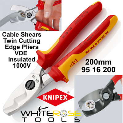 Knipex Kabelschere Doppelschneidzange 200 mm VDE isoliert 95 16 200