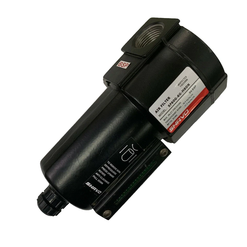 SHAVO Norgren SF60G-6G-M8DN Air Filter 3/4" BSP Metal Bowl & Manual Drain - Image 3 of 3