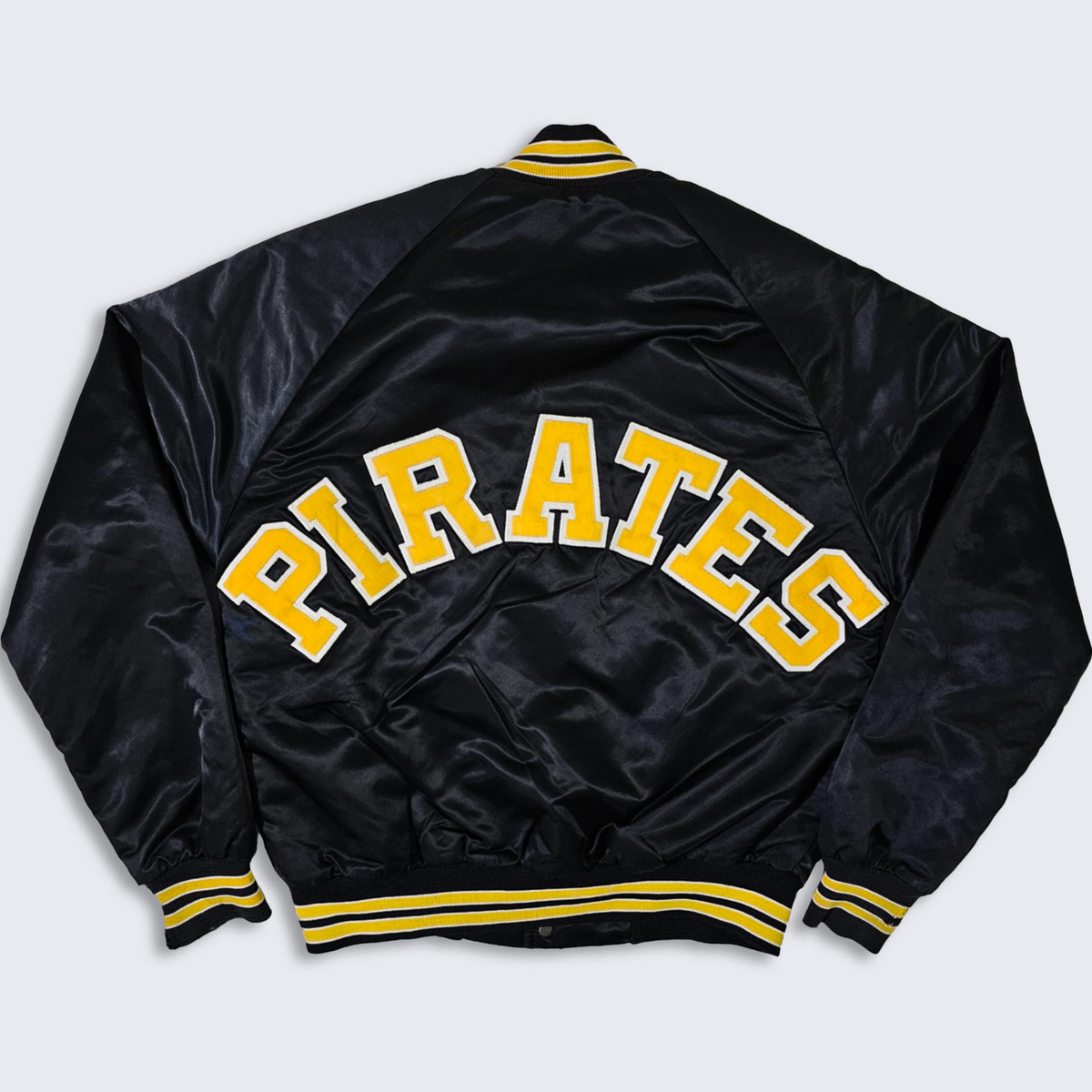 Pittsburgh Pirates Vintage 80s Chalk Line Satin Bomber Jacket