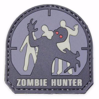 Zombie Hunter grau Airsoft PVC Aufnäher
