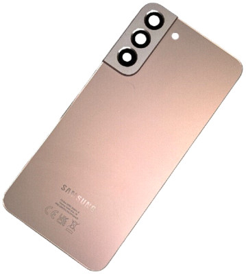 Original Samsung Galaxy S22 / S22 5G Akkudeckel Backcover Kameraglas Pink Gold