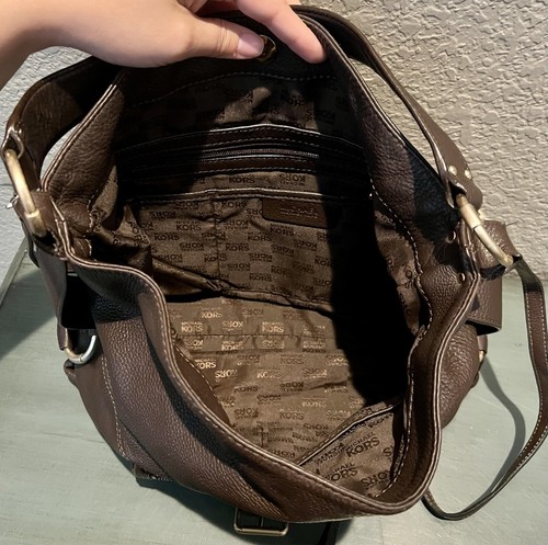 Michael Kors Dark Brown Pebble Leather Hobo Shoulder/crossbody Purse - Picture 8 of 8