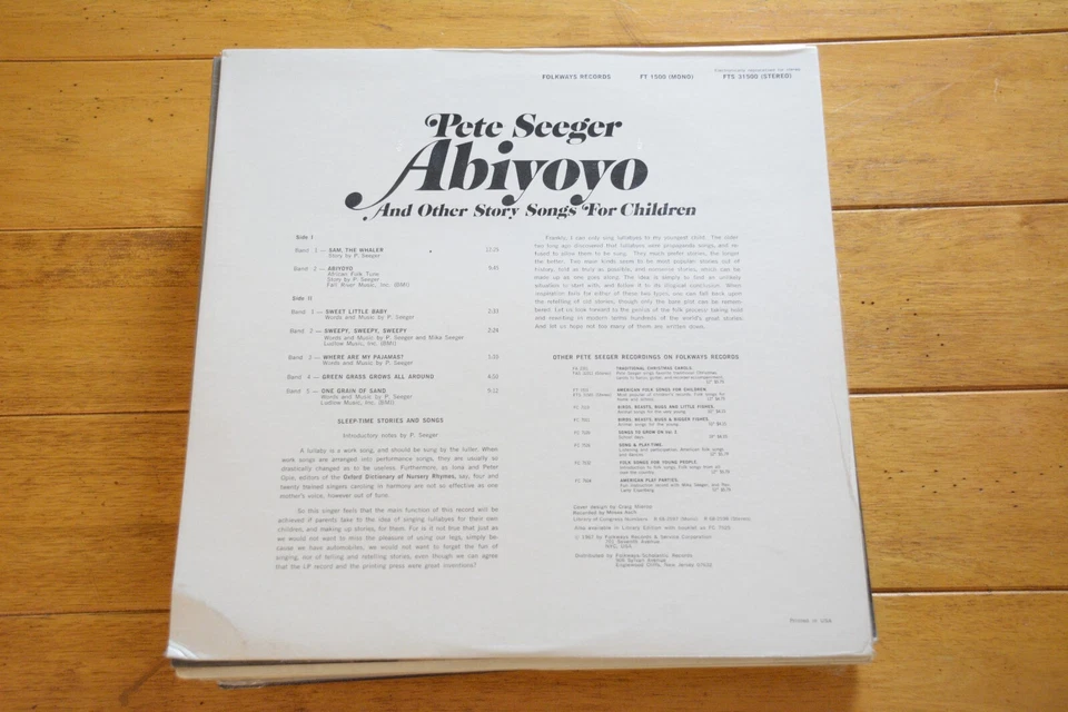 PETE SEEGER "ABIYOYO" LP [NEW SEALED] 12" VINYL RECORD FOLKWAYS RARE FOLK  Foto 2 de 4