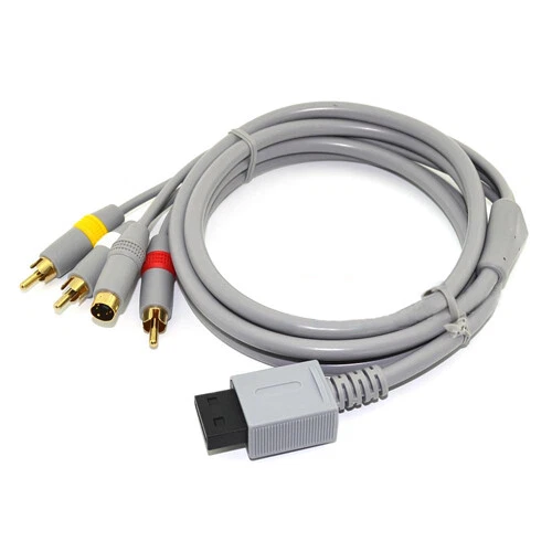 6FT S-AV TV Audio Video RCA Composite Adapter Cable Cord For Nintendo Wii/ Wii U - Image 2 of 4