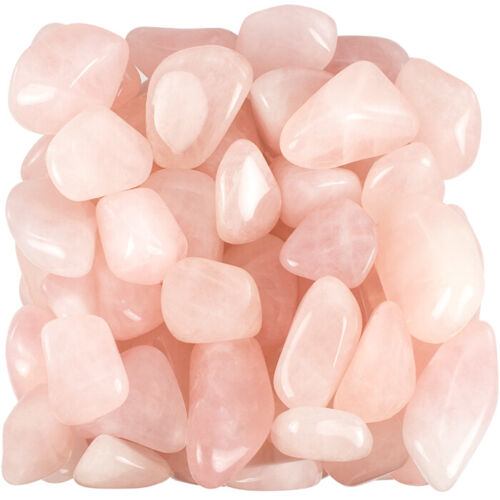 Cristales de cuarzo rosa caídos a granel de 1/4 lb grandes 1" (4 OZ) ENVÍO GRATUITO VENDEDOR DE EE. UU.  - Imagen 1 de 1