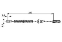 Bosch Handbremsseil L/R FüR Corsa C Tigra 1.0-1.8 09.00-12.12 Opel Oe 93170227