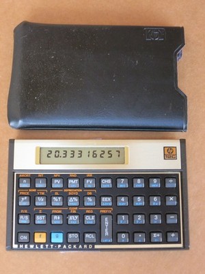 HP 12C Financial Calculator with a Case