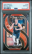 2024 PANINI SELECT RED PRIZM #140 NIKOLA JOKIC 136/199 PSA 10