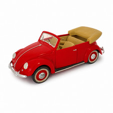 Vintage Solido Volkswagen Beetle 1302 Convertible Die-Cast Model Car – Red – Mad