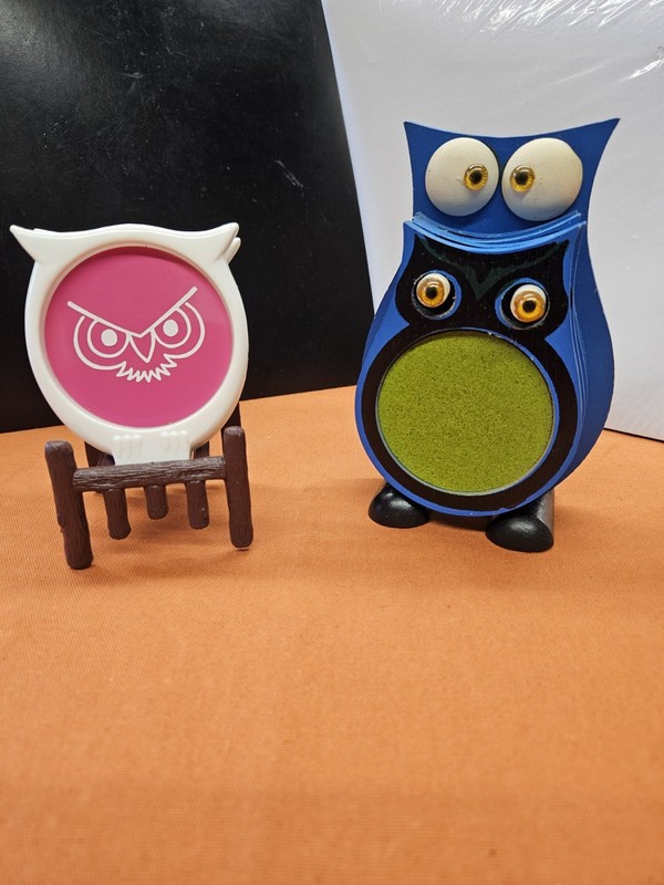 Lot of 2 Sets of Vintage 1970s MCM Owl Coasters