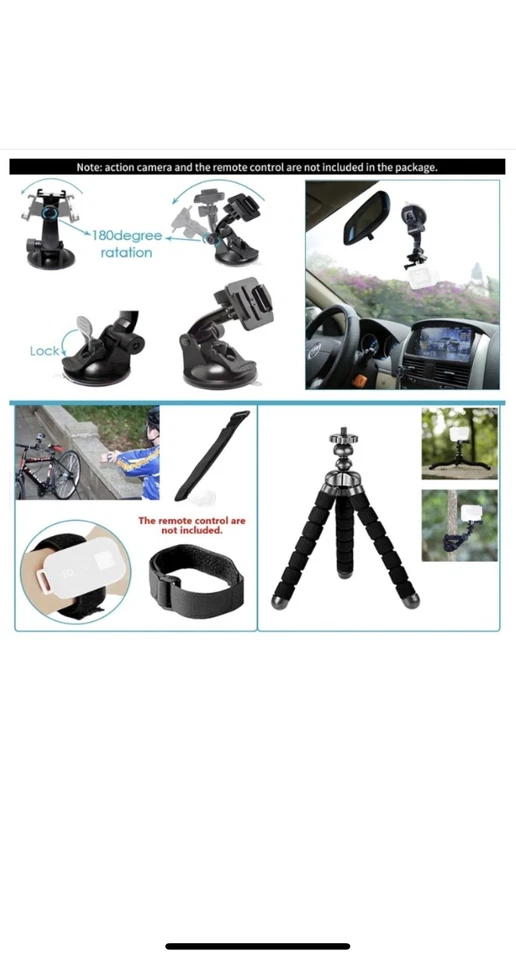50 in 1 Action Camera Accessories Kit for GoPro Hero 12 11 10 9 DJI OSMO 4 3 2 - Image 2 of 4