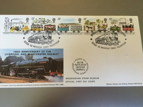 GB STAMPS RARE FIRST DAY COVER 1980 RAILWAY BRESSINGHAM STEAM MUSEUM