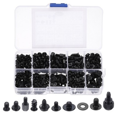 420Pcs Computer Case Fan Screws Kit for Desktop DIY Repair, Black