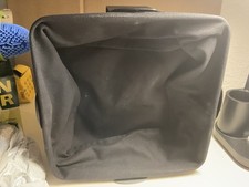 blomus Brotkorb mit Stoffeinsatz & Metallgestell – quadratisch, schwarz