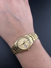 Orologio Vintage Seiko SQ Donna 3E23-0A69 Tono Oro Quarzo 24mm