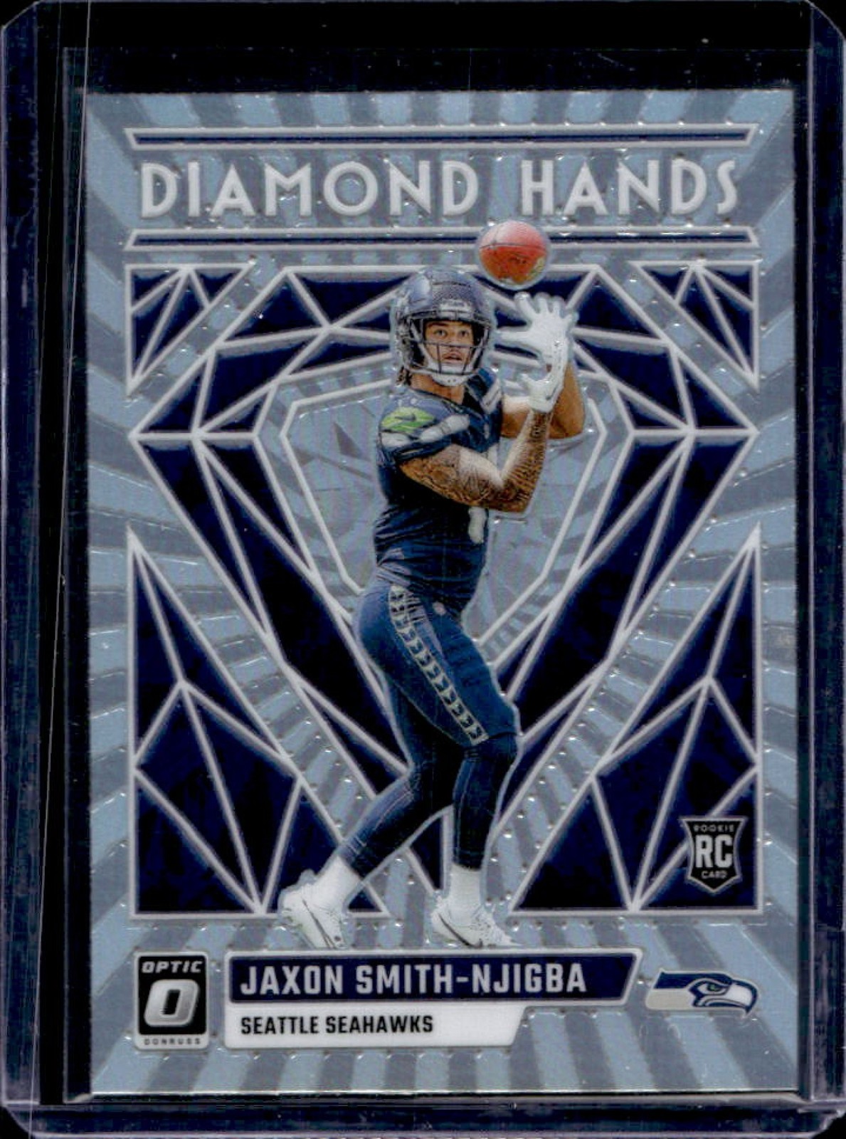 2023 Panini Donruss Optic Jaxon Smith-Njigba Diamond Hands Holo Prizm RC #DH-JSN