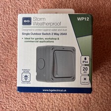 BG British General Single Outdoor Switch 2 Way IP66 Rated 20AX Weatherproof