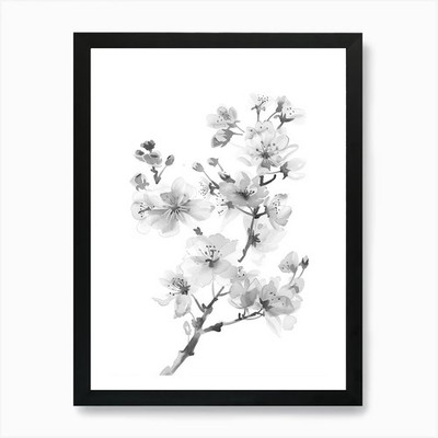 Kirschblüten 1 Kunstdruck gerahmt Wandbild Poster Leinwanddruck Bild