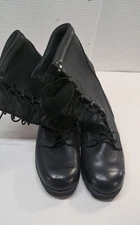 Combat Boots Black Leather Army Left 11R  Vintage