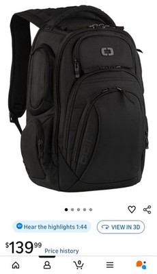 OGIO Rev Laptop Backpack Black New Without Tags