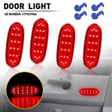 For Dodge Durango 2004-2009 4PCS Red LED Door Light Set Door Courtesy Front Rear