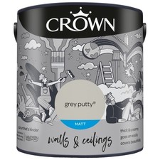 Crown Paint Matt Emulsion Walls & Ceilings 2.5L To 5L All Colours