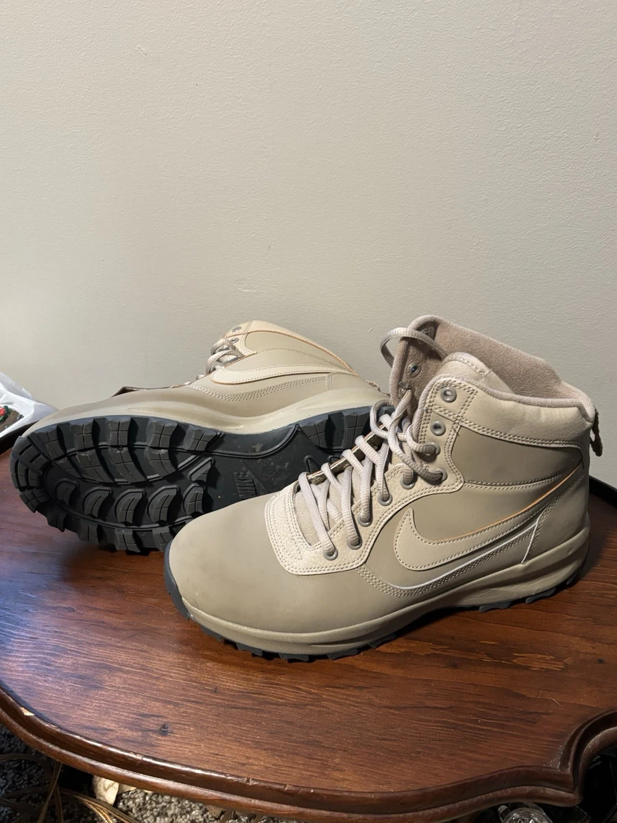 Nike Mens Aina Chukka Boots Gray Leather Lace Up Woven Perforated 9 Nike Lace Up Gray Boots for Men for Sale | Shop New & Used  main image 3