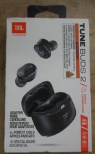 JBL JBLTBUDS2BLKAM Tune Buds 2 Noise Cancelling Earbuds, Black NEW
