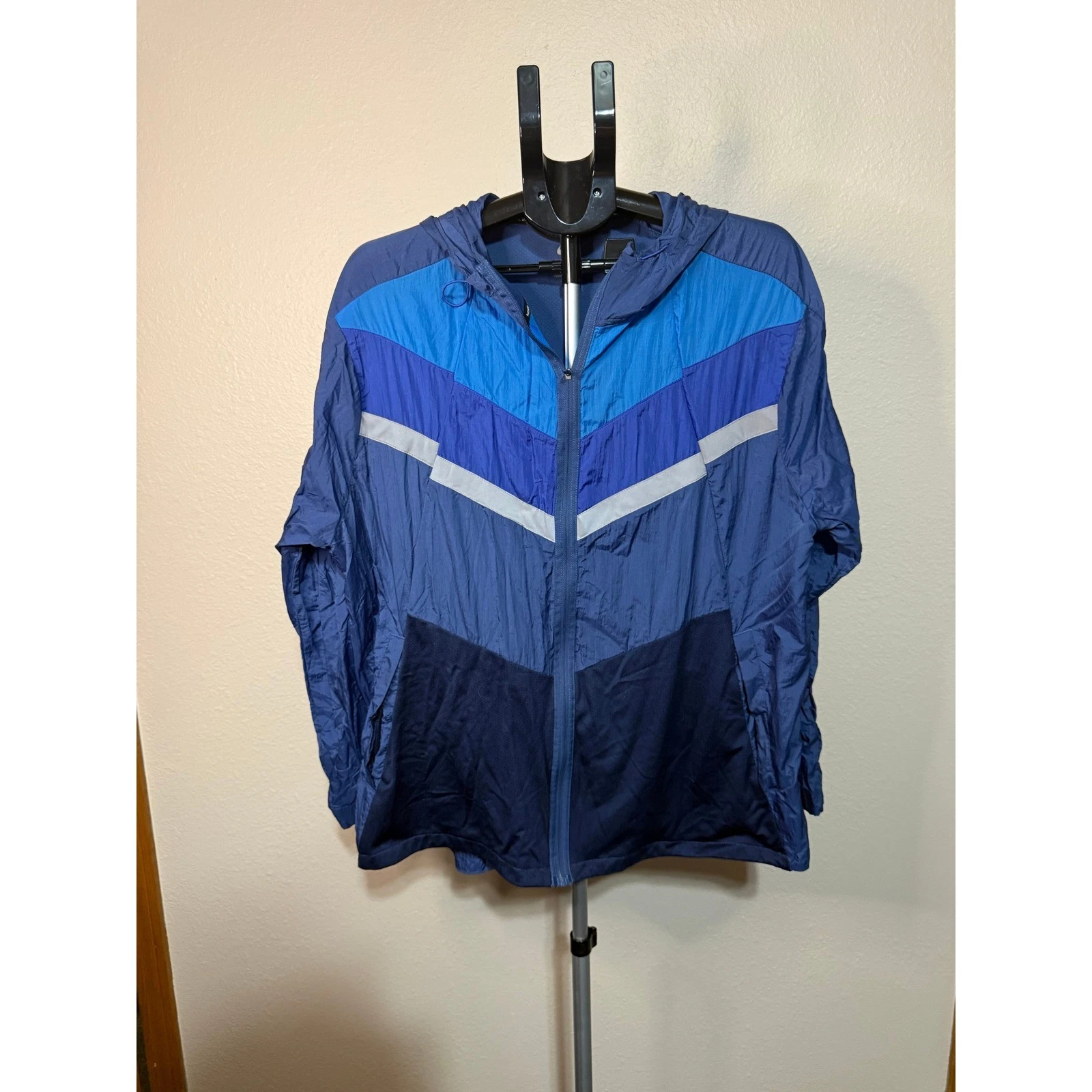 Nike Running Windrunner Jacket Mens XL Colorblock Full Zip Hooded Windbreaker