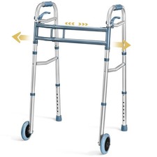 Medical king Walkers for Seniors Aluminum Lightweight Walker with Wheels, Adj...
