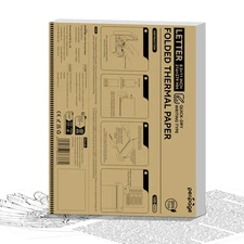 Thermal Printer Paper 8.511 US Letter 100 Sheets Quick-Dry Folded Paper for P...