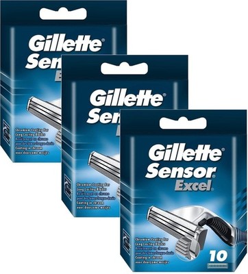 Gillette Sensor Excel Razor Blades - 30 Cartridges