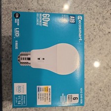 6-Pk EcoSmart LED Light Bulb w/ Selectable Color Temperature A19 60W Eqv