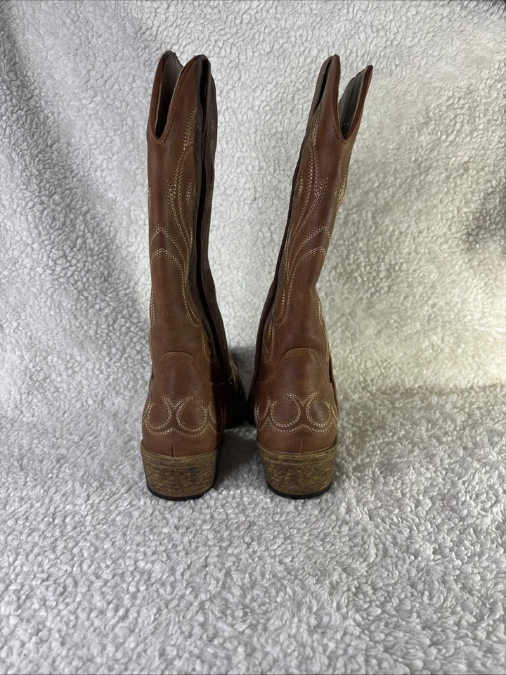 Botas vaqueras bordadas para mujer Roper 09-021-1566-2421 talla 7 tostadas Foto 4 de 4