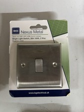 BG Nexus 10A 1 Gang 2 Way Light Switch - Polished Chrome (NPC12-01)