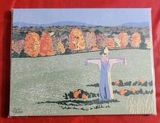Anne Kilham Designs Notecards & Envelopes Autumn Scarecrow ? 8pc MADE IN USA