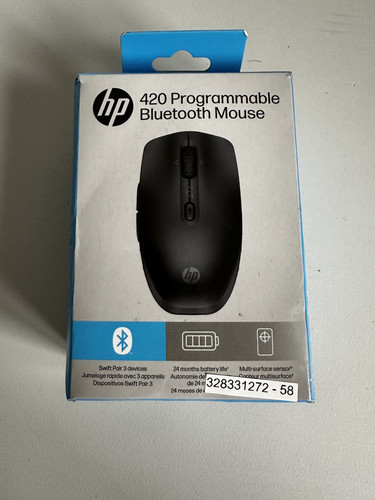 HP 420 Programmable Wireless Mouse, 6 Programmable Buttons, 4000 DPI, Bluetooth - Picture 1 of 6