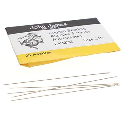 Beadsmith BN10 Englische Auffädelnadeln (25er Pack), Größe 10