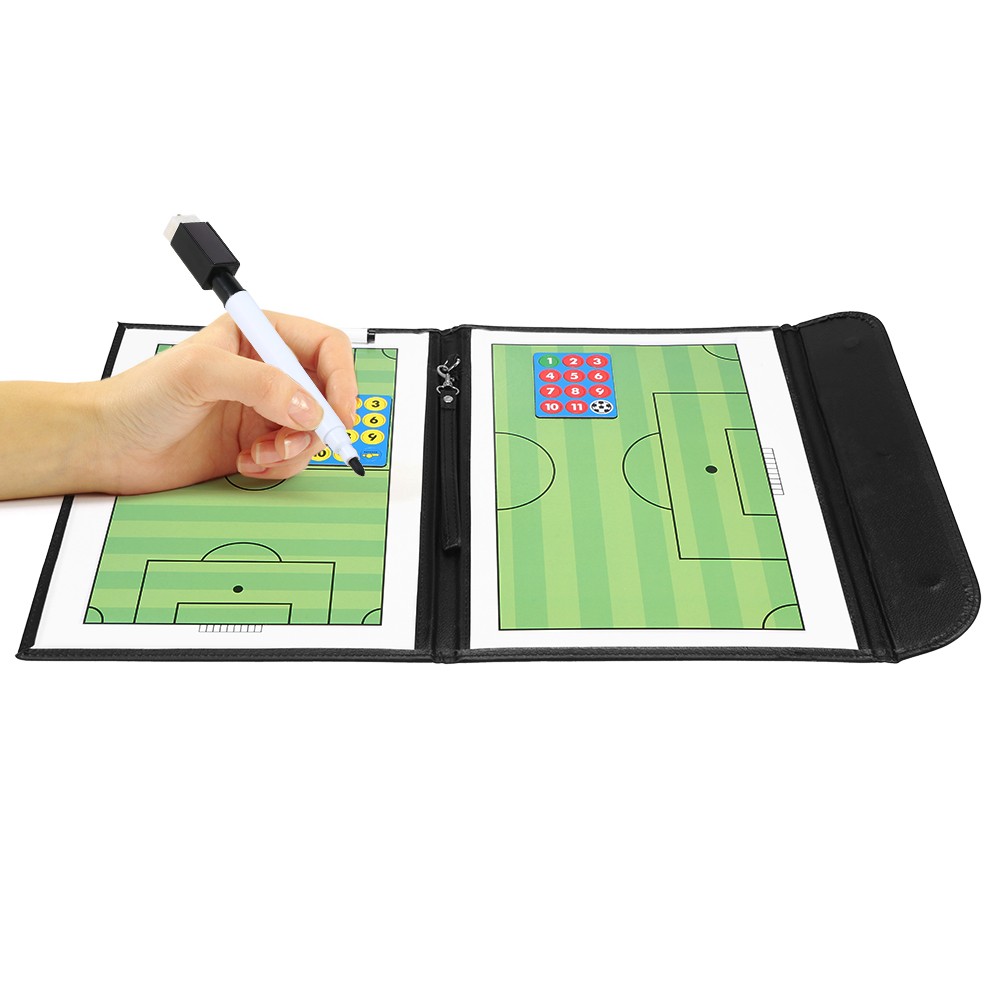 Foldable Football Soccer Magnetic Tactic Board Coaching Strategy Board With