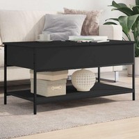 Couchtisch Schwarz 100X50X50 Cm Holzwerkstoff Und Metall