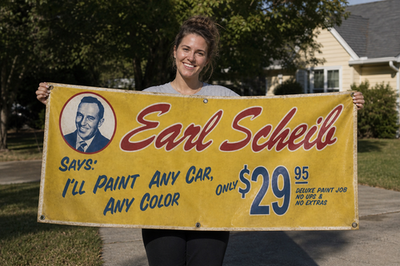 VINTAGE EARL SCHEIB BANNER Auto Paint jobs for $29.95 repro 4