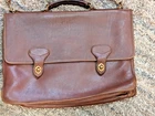 Jack Georges Leather Briefcase Bag Brown Top Handle Shoulder Laptop 16x11x5