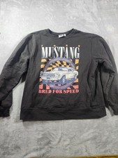 Ford Official Licensed Product Women's Mustang Long Sleeve Sweatshirt M Retro