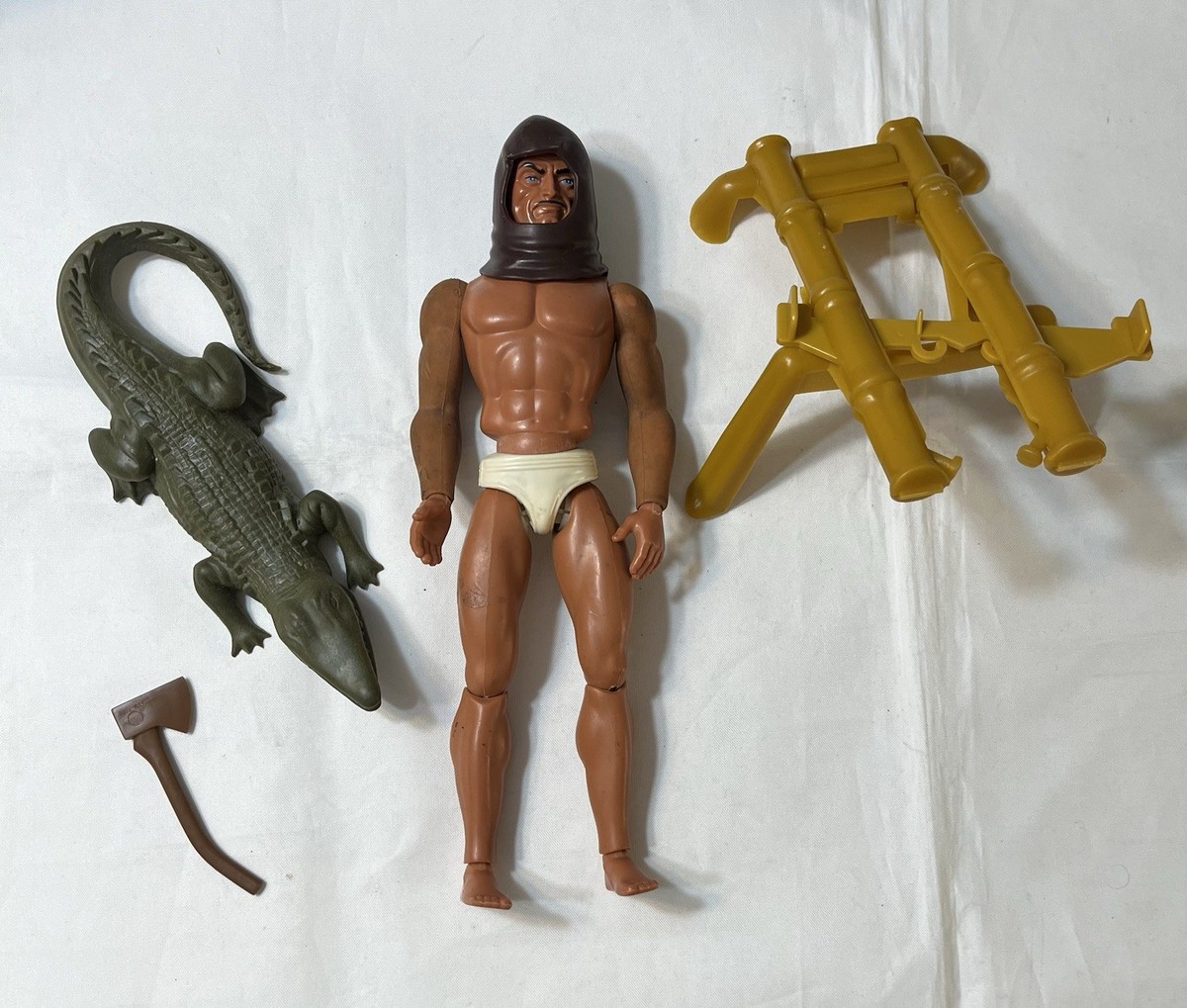 Vintage Mattel Big Jim Crocodile Bamboo Launcher Parts Lot 1974