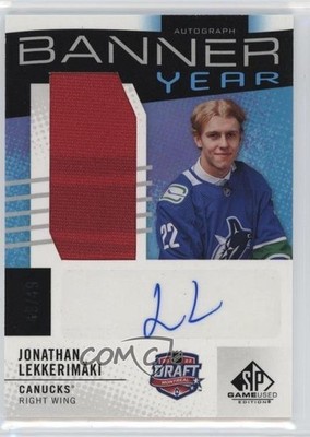 2025 Upper Deck SP Game Used Edition 48/49 Jonathan Lekkerimaki #BYA-JL Auto 0c3