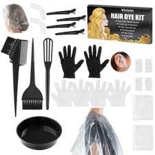 19PCS Hair Dye Kit, Coloring Products with Regular Size, Black