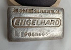 Engelhard 10 oz Vintage .999+ Silver Bar P Series Pillow Top Loaf Style #P055685