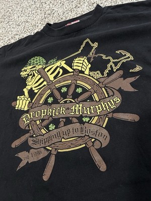 Dropkick Murphys Shipping Up To Boston T-Shirt Medium - Made In USA Double-Sided